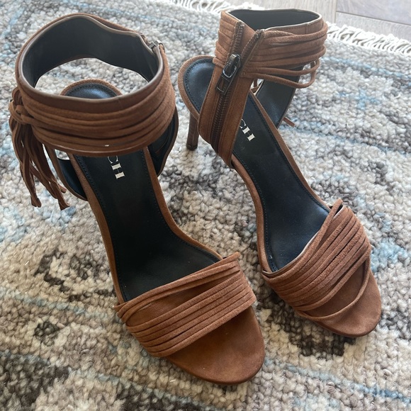 Coach Leather Suede Heels - Picture 1 of 3